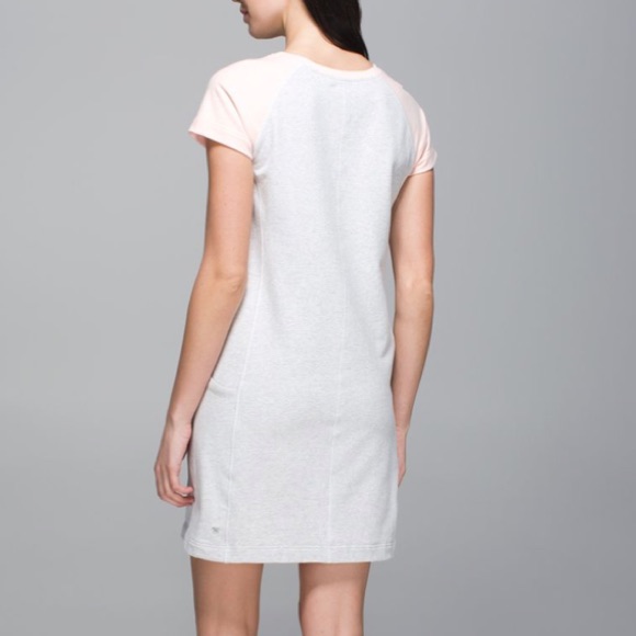 Lululemon Cut Above Dress Heathered White / Butter Pink